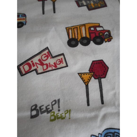 Car Truck Bus theme Full flat Sheet cotton blend - Picture 2 of 5